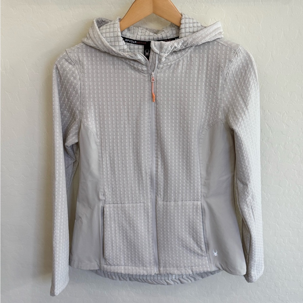Spyder Cream Sherpa-Lined Active Hoodie NWOT, Size Small - Picture 1 of 3